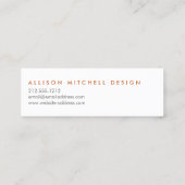 Verschuiving Cirkel Monogram op Faux koper Mini Visitekaartje (Achterkant)