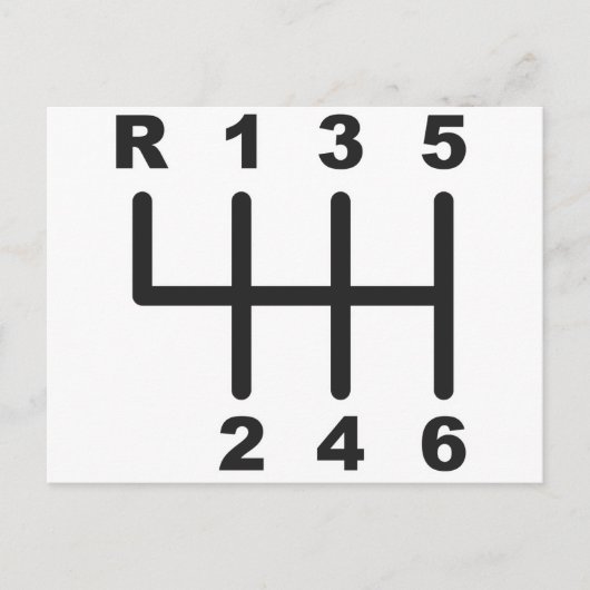 Verschuiving snelheid 6 briefkaart (Voorkant)