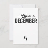 Verschuldigd in december Baby bekendmaking Zwanger
