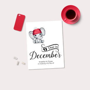 Verschuldigd in december Little Peanut Baby Elepha Briefkaart