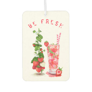 Verse Aardbei Drink Auto Luchtverfrisser