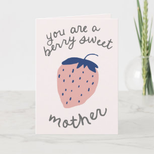 Verse aardbei voor een Berry Sweet moeder Bedankkaart