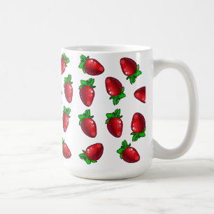 Verse aardbeien koffiemok
