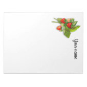 Verse aardbeien notitieblok (Voorkant)