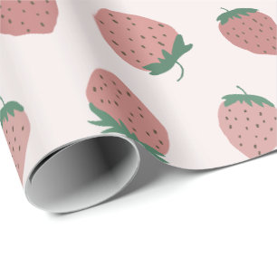 Verse aardbeien patroon cadeaupapier