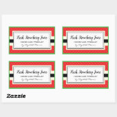 Verse aardbeien sap zelfgemaakt product label (Vel)