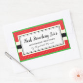 Verse aardbeien sap zelfgemaakt product label (Envelop)