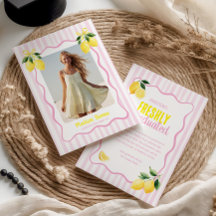 Verse Afgestudeerde Citroen Roze Strepen Afstudere