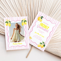 Verse Afgestudeerde Citroen Roze Strepen Afstudere