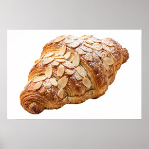 Verse amandelcroissant Frans gebak Poster