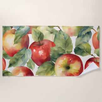 Verse appels aquarel ontwerp strandlaken