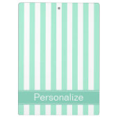 Verse Aqua Stripes gepersonaliseerd Klembord (Achterkant)
