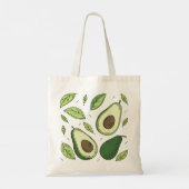 Verse avocado met groene bladeren - Canvas tas (Achterkant)