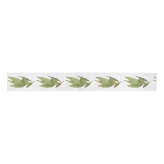VERSE BAAI BLADEREN 3" brede grosgrain lint (Voorkant)