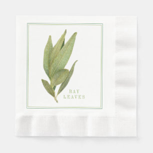 VERSE BAAI BLADEREN Gecoineerde lunch papier serve Servet