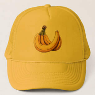 Verse bananentekening trucker pet