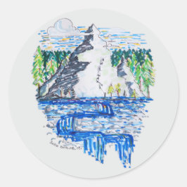 verse berg ronde sticker