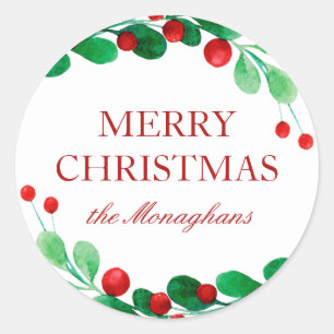Verse bessen gepersonaliseerde kerstcadeau Sticker