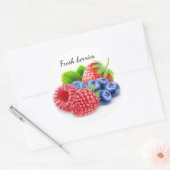 Verse bessen ronde sticker (Envelop)