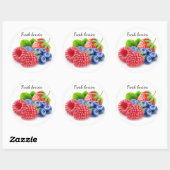 Verse bessen ronde sticker (Vel)
