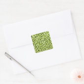 Verse biologische erwten 2 vierkante sticker (Envelop)