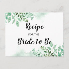Verse bladeren botanische Vrijgezellenfeest recept Briefkaart