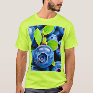 Verse Blauwe Bessen Close-Up T-shirt