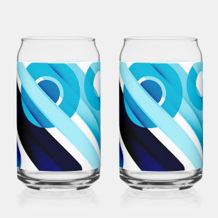 Verse Blauwe Moden Stijl Set Blikvorm Glas