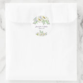 Verse bloemen - bruiloft ronde sticker (Tas)