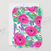 Verse Bloemen Bruiloft uitnodiging / Bloemen Terug (Achterkant)