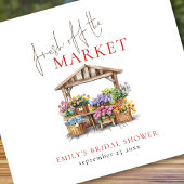 Verse Bloemen Bruiloftsborrel in Aquarelstijl Sparkling Wijnetiket