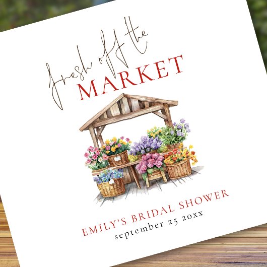 Verse Bloemen Bruiloftsborrel in Aquarelstijl Sparkling Wijnetiket