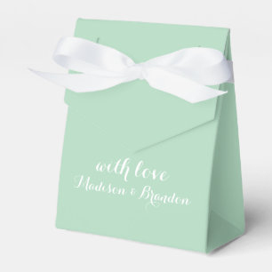 Verse Bloemen Favor Box in Mint Groen Bedankdoosjes