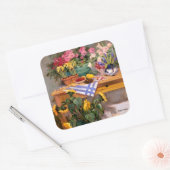 Verse bloemen I Vierkante Sticker (Envelop)