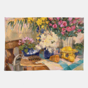 Verse bloemen II Theedoek