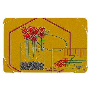 "Verse bloemen maken altijd mijn dag" 4 x 6 mazen Magneet