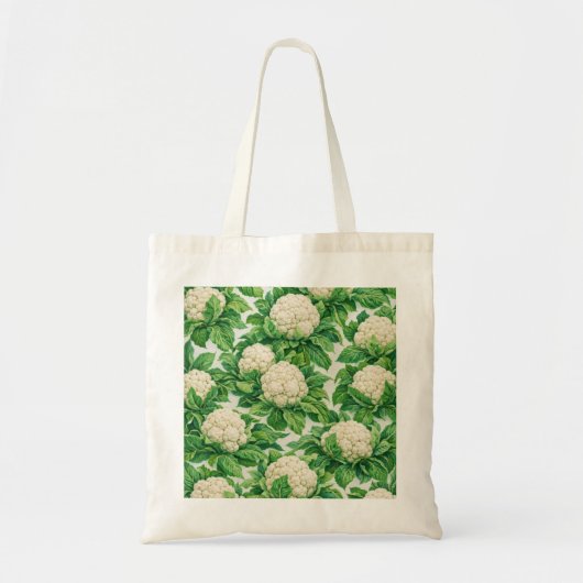 Verse bloemkool botanische moestuin tote bag (Voorkant)
