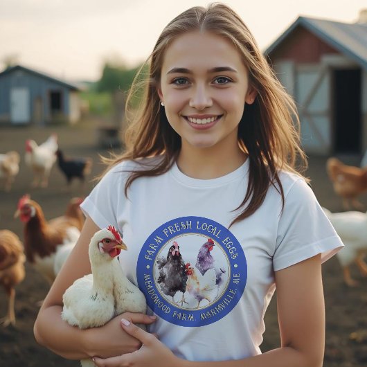 Verse Boerderij Lokale Eieren T-shirt Boeren Markt