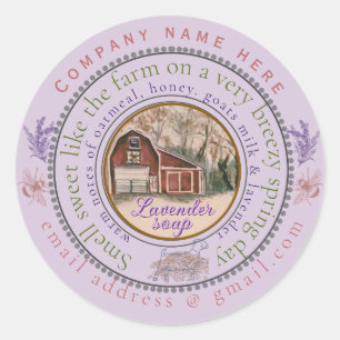Verse boerderijen zeep aanpassen ronde sticker