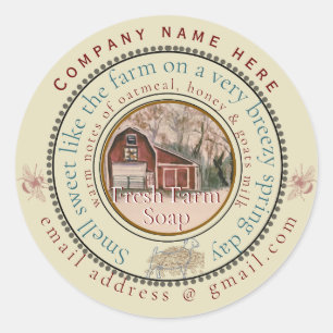 Verse boerderijen zeep aanpassen ronde sticker
