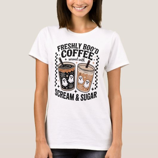 Verse Boo'd Coffee Halloween Shirt (Voorkant)