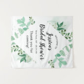 Verse botanische mint bruiloft-welkom wandkleed (Voorkant (horizontaal))