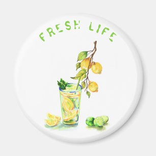 Verse citroen Drink magneet cadeau - aangepaste te