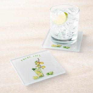 Verse citroenen Koele Drink Glas Onderzetter Aange