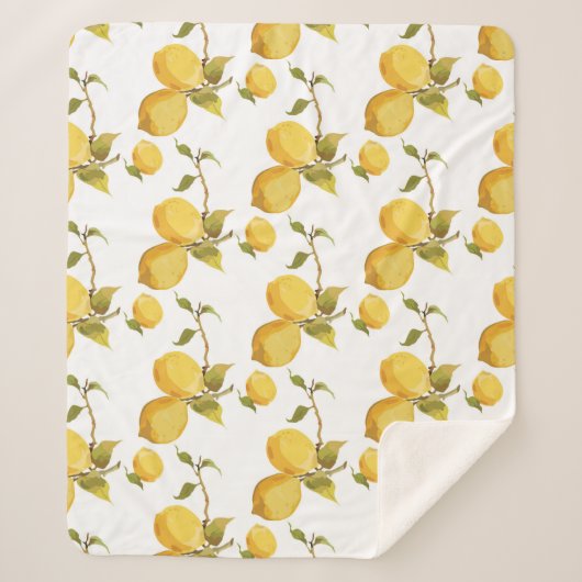  verse citroenen: simplistisch design sherpa deken (Voorkant)