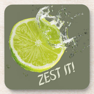 Verse Citrus Onderzetter Set - Limoen Design