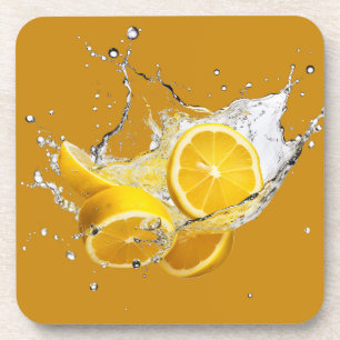 Verse Citrus Onderzetterset - Citroen Design Bier Onderzetter