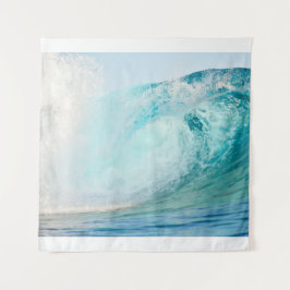 Verse coole Pacifische blauwe golven breken Wandkleed