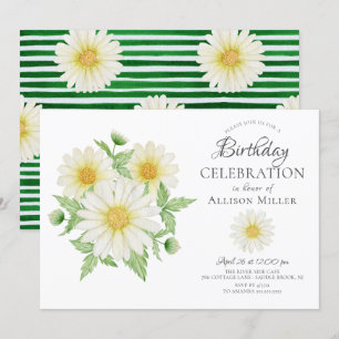 Verse Daisy Bloemen Verjaardag Uitnodiging