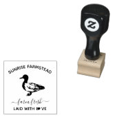 Verse Eendeneieren |  Grappige Monogram Eierstempe Rubberstempel (Gestempeld)